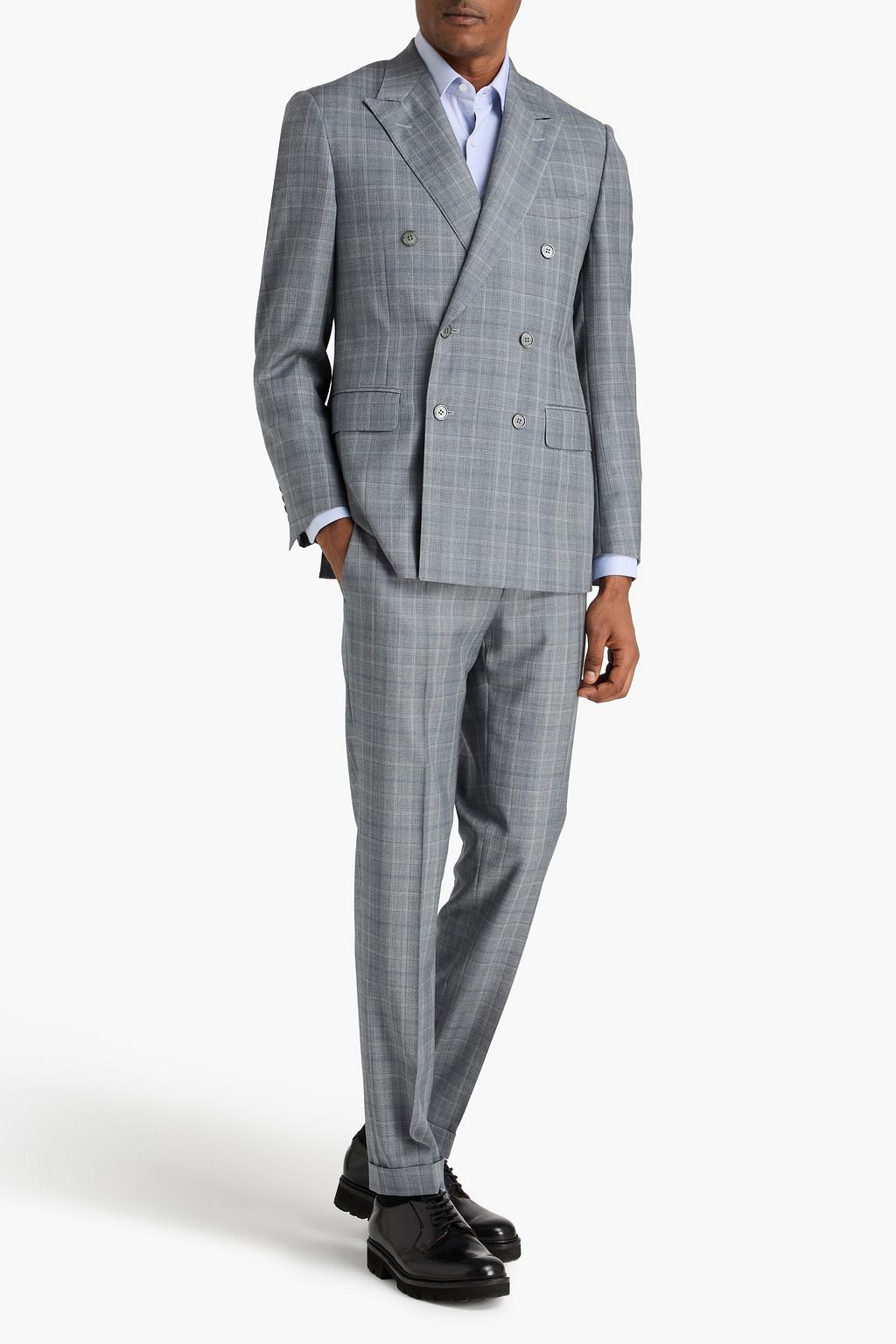 CANALI ウール スーツ プリンスオブウェールズチェック