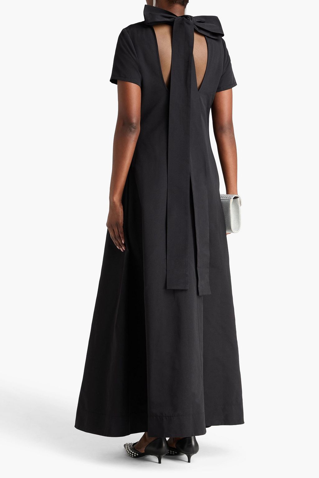 STAUD Ilana tie-back cotton-blend faille gown