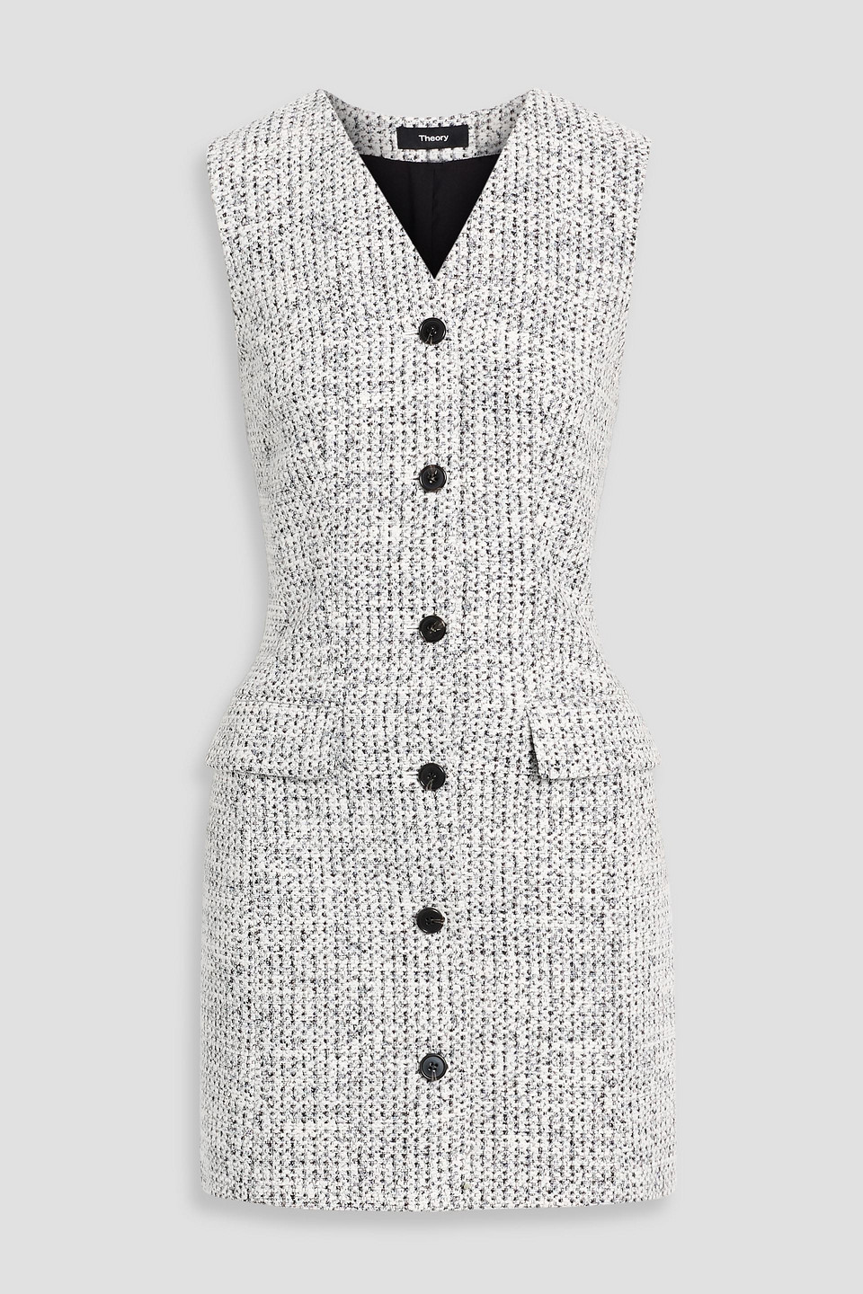 Theory Tweed Mini Dress In White