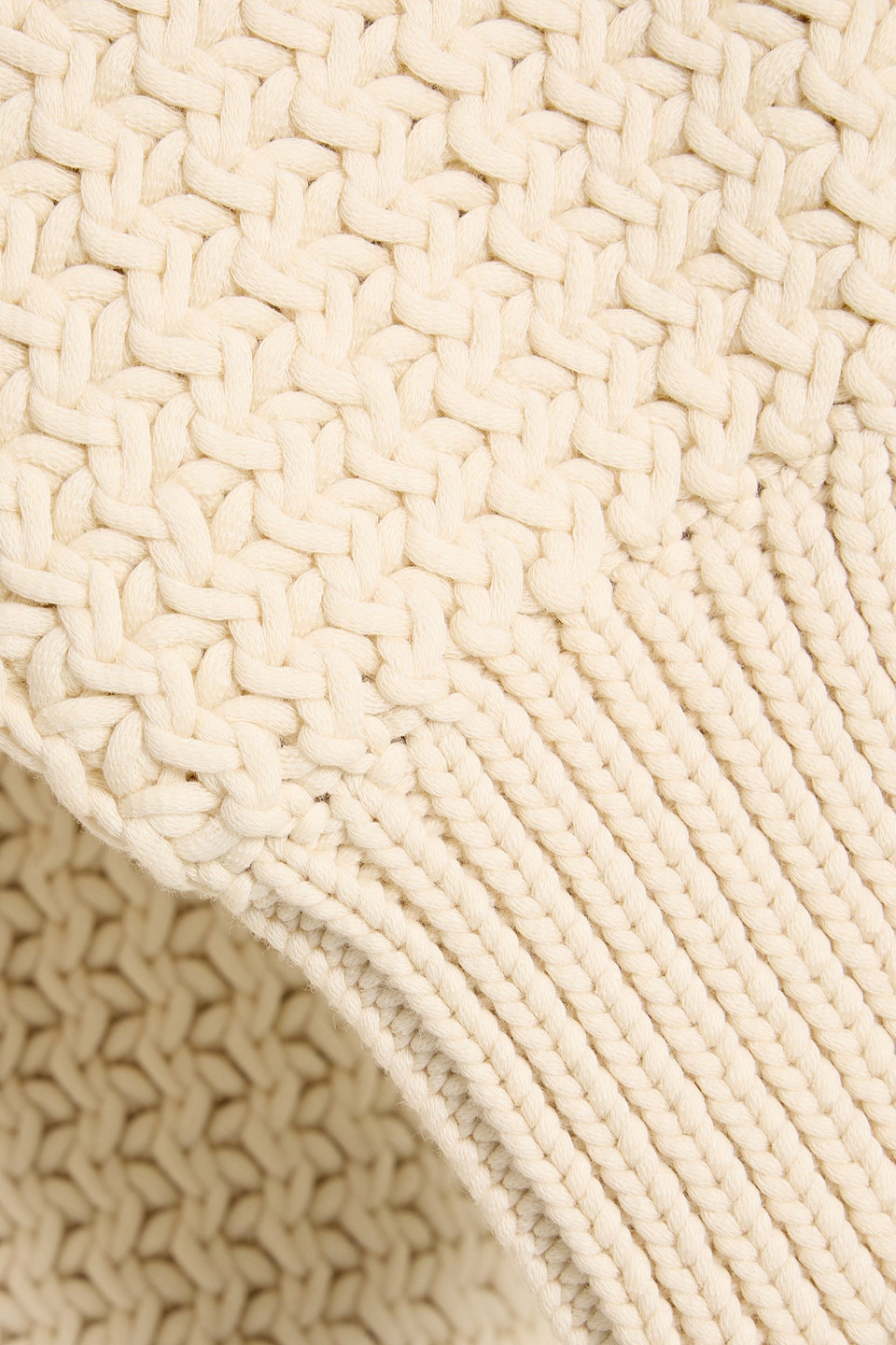 Theory Textured-knit Cotton-blend Sweater In White