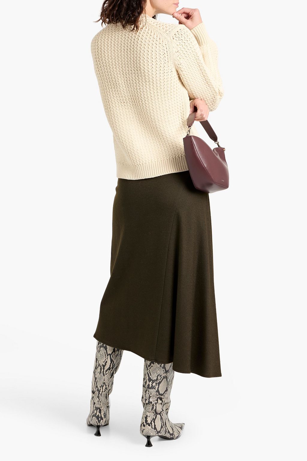 THEORY Textured-knit cotton-blend sweater