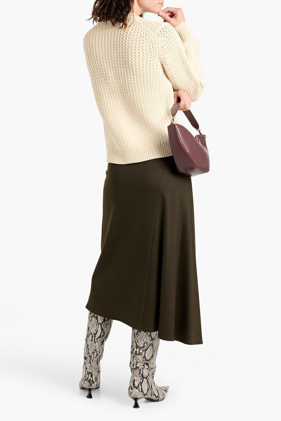 Theory Textured-knit Cotton-blend Sweater In White