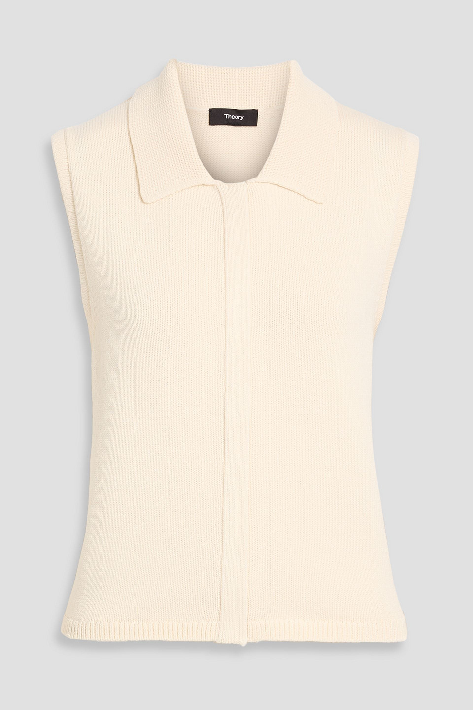 Theory Cotton-blend Vest In Pink