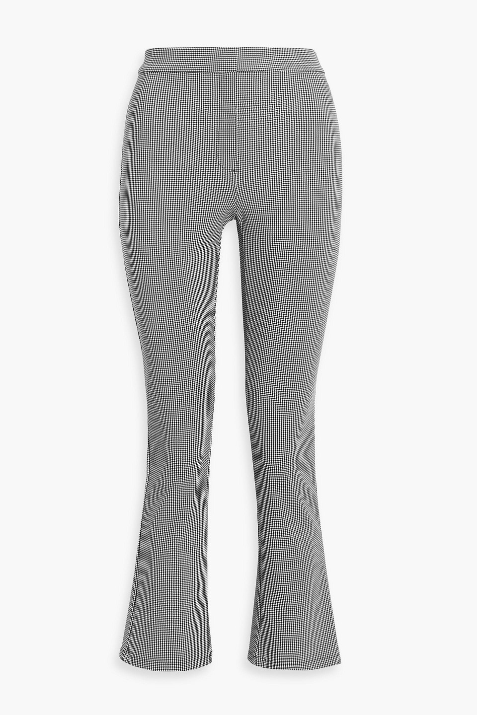 Theory Houndstooth Cady Kick-flare Pants In Gray