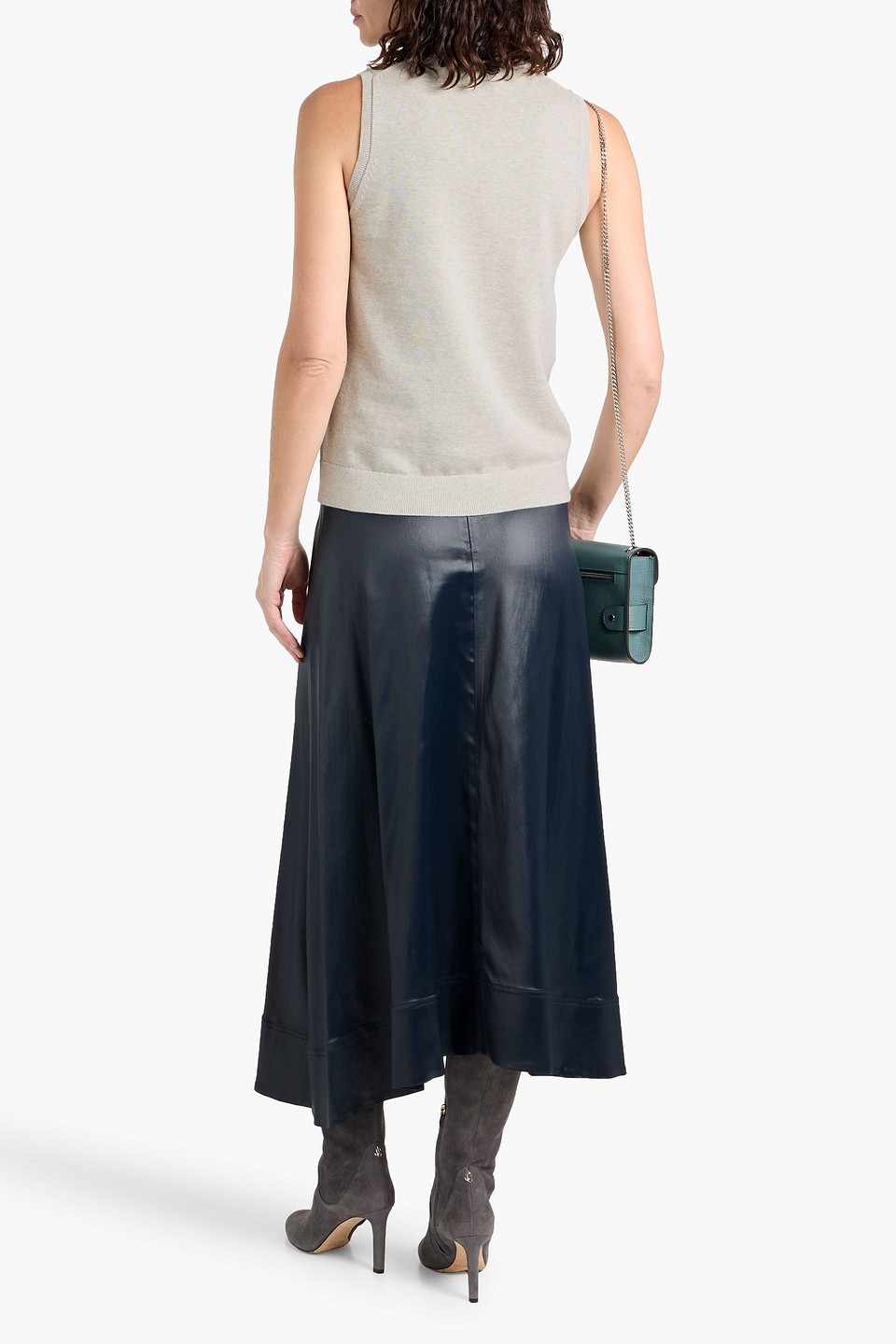 Theory Cotton And Cashmere-blend Vest In White