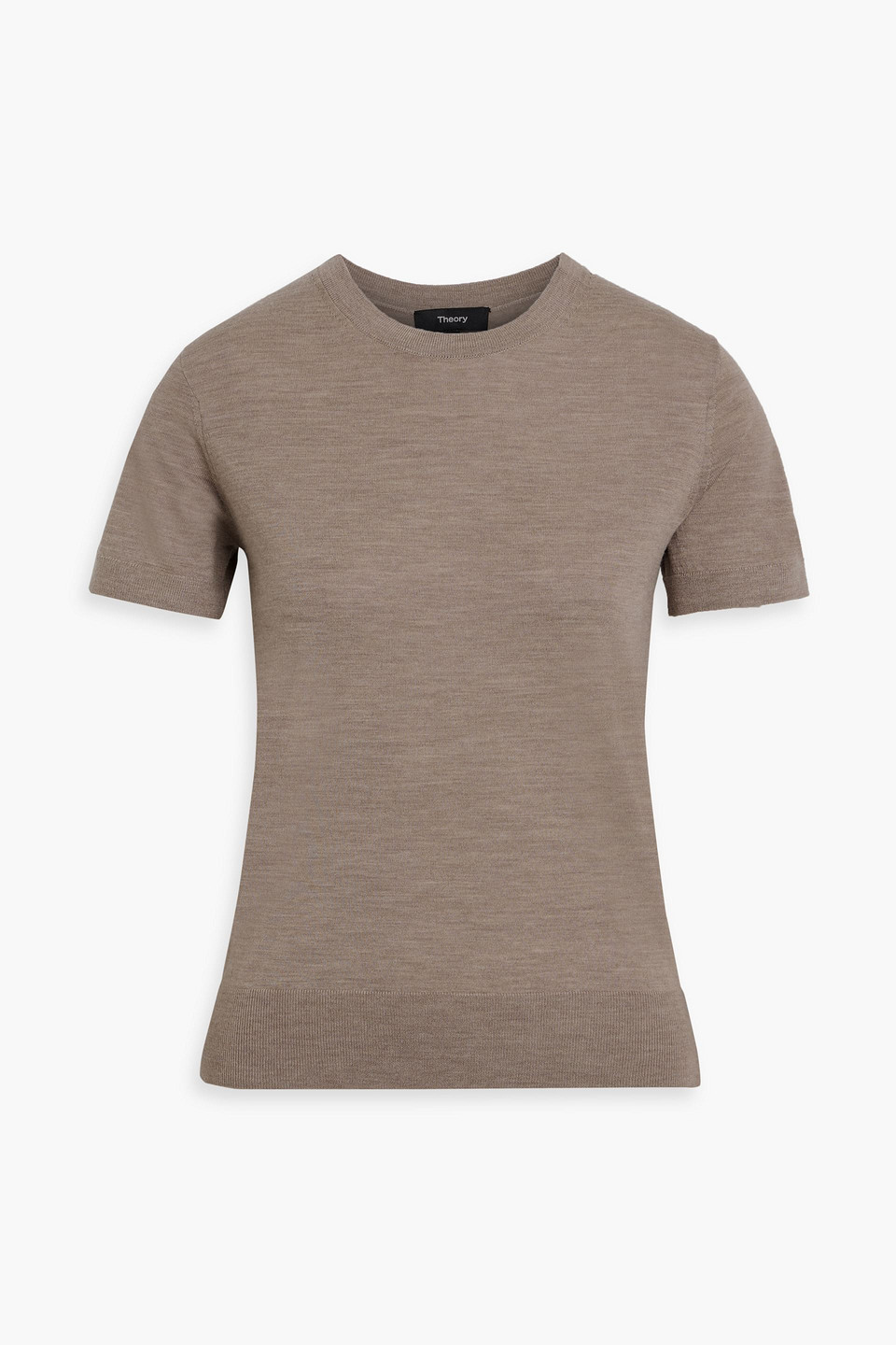 Theory Merino Wool Top In Brown