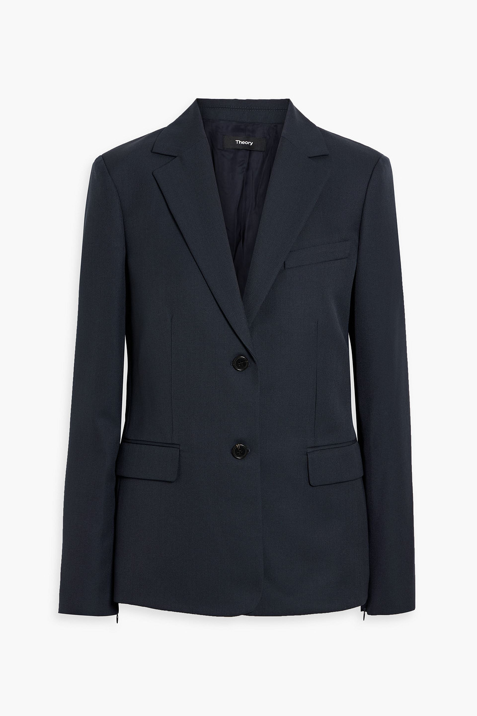 Theory Wool-blend Blazer In Blue