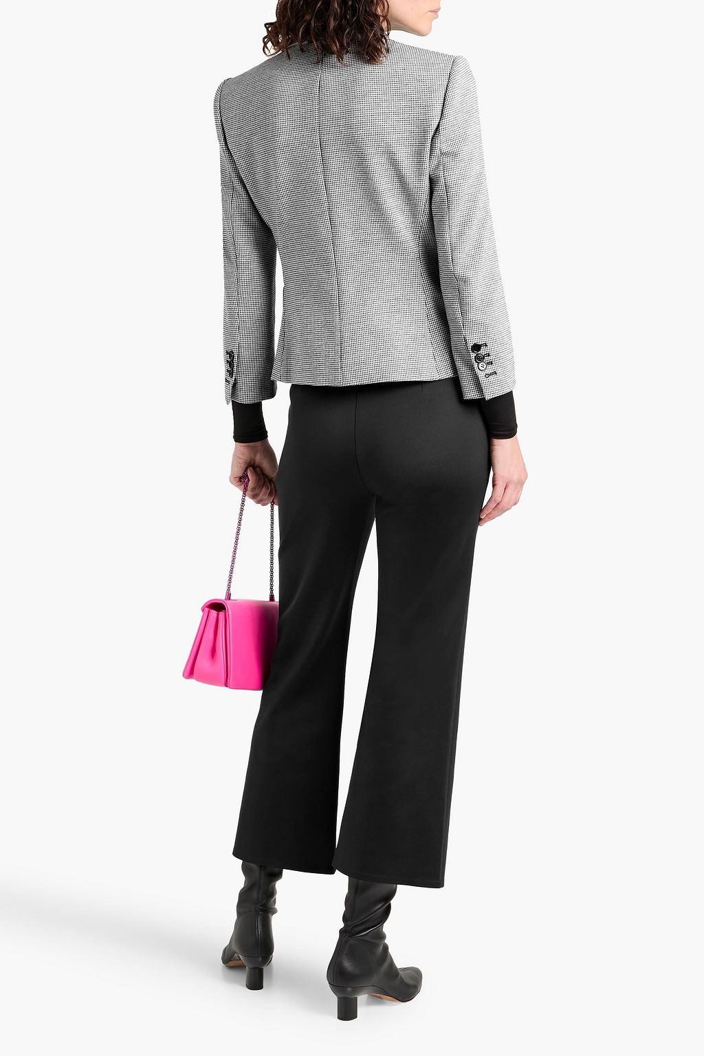 THEORY Houndstooth jacquard-knit blazer