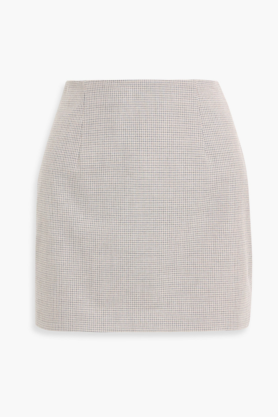 Theory Checked Tweed Mini Skirt In Neutral