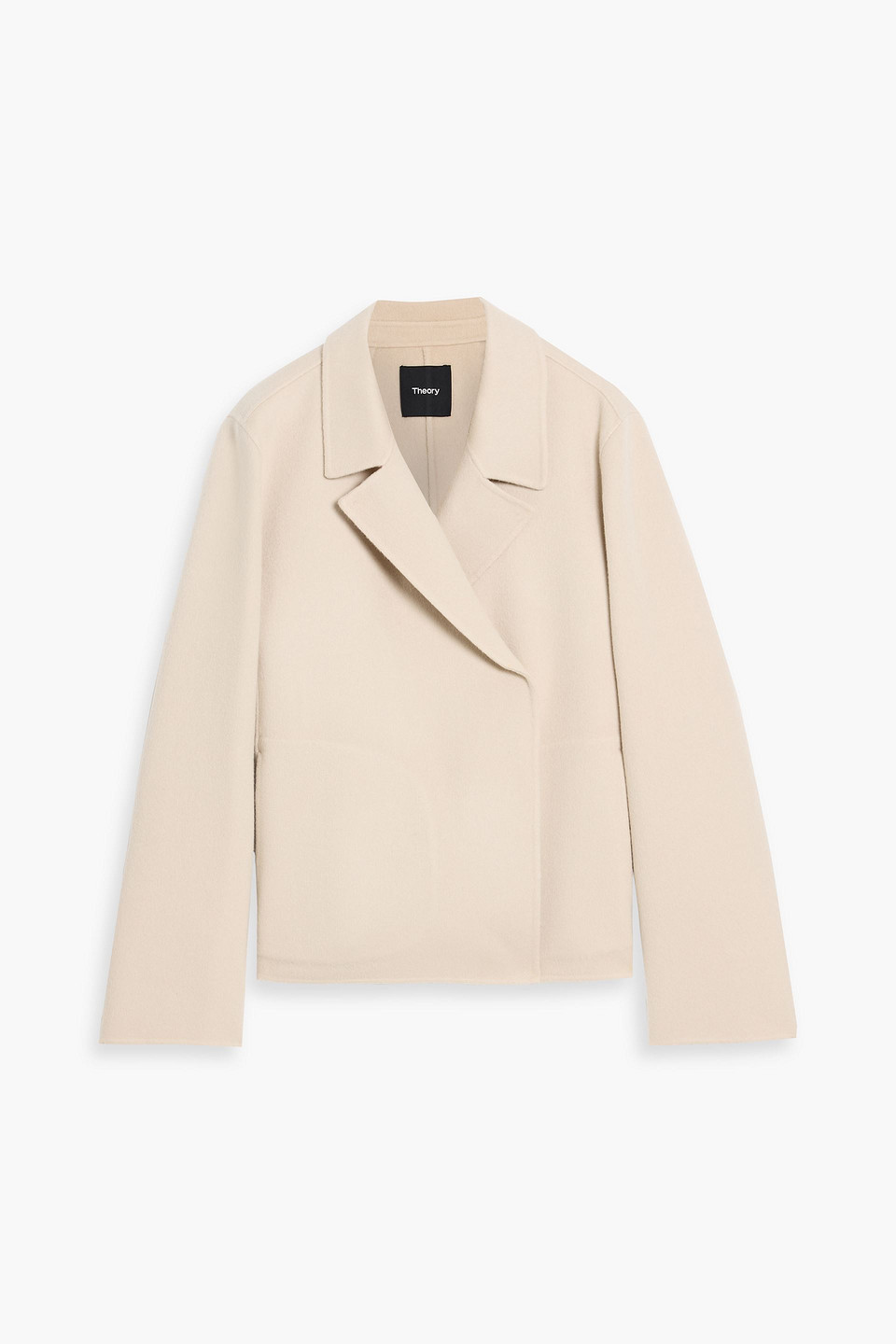 Theory Sileena Wool And Cashmere-blend Felt Jacket In Neutral