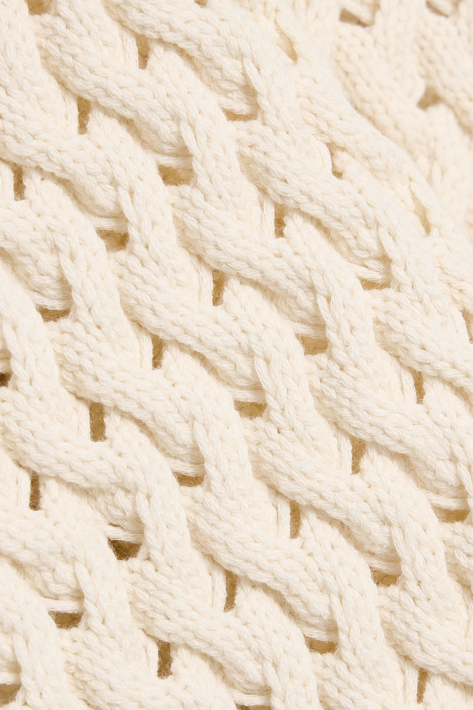 Theory Cable-knit Cotton-blend Vest In White