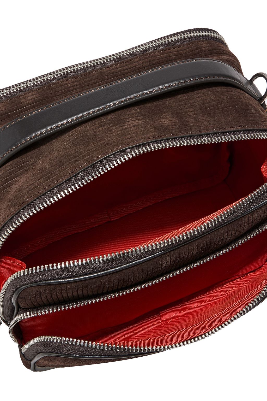 PAUL SMITH Ribbed suede messenger bag