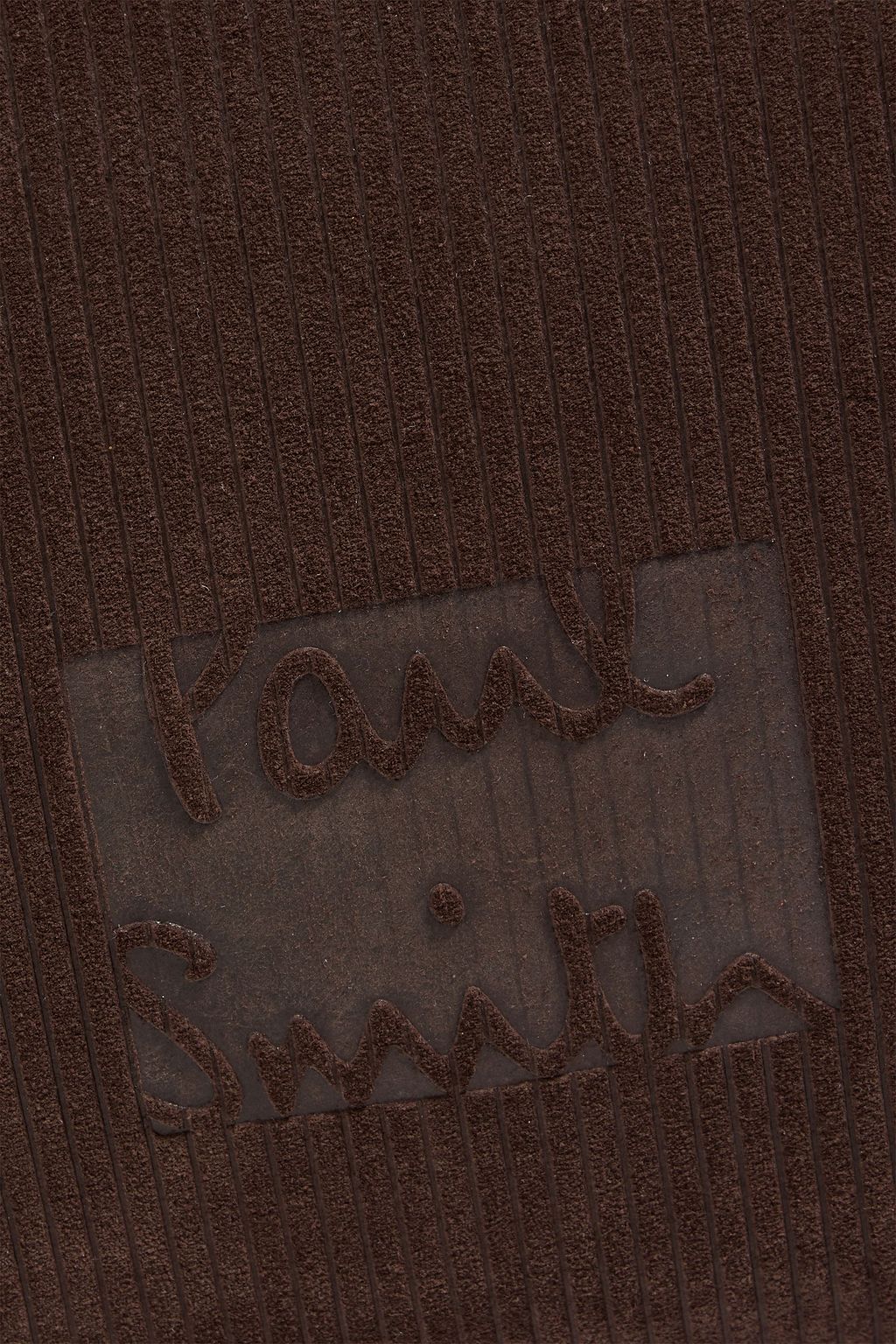 PAUL SMITH Leather-trimmed ribbed suede duffle bag