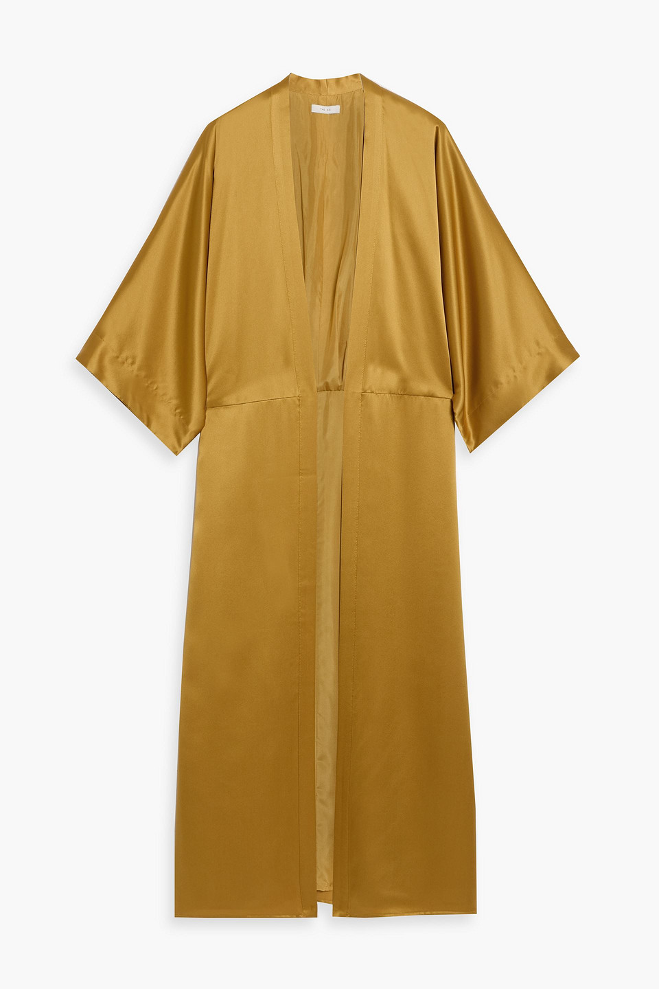 The Sei Silk-satin Kimono In Yellow