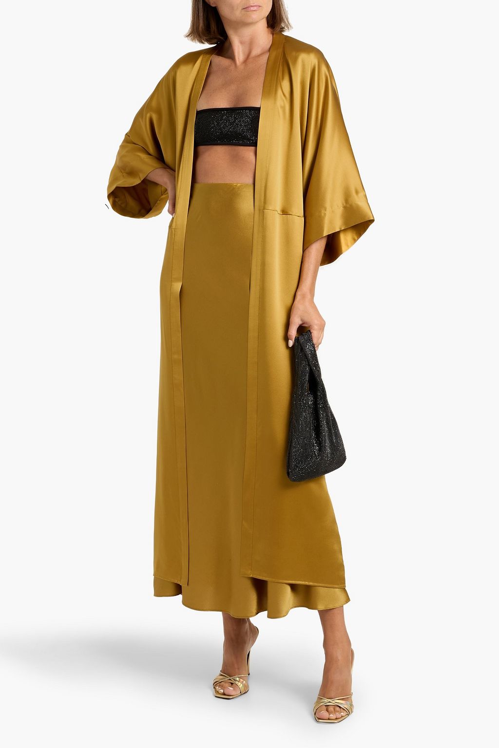 THE SEI Silk-satin kimono