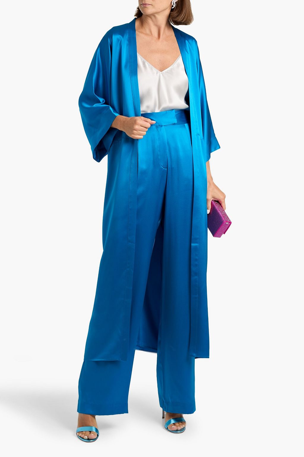 THE SEI Silk-satin kimono