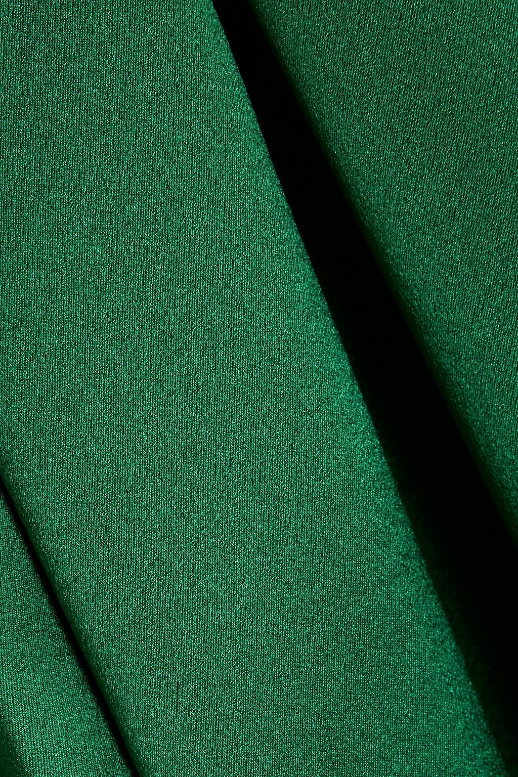 THE SEI One-sleeve draped silk-satin top