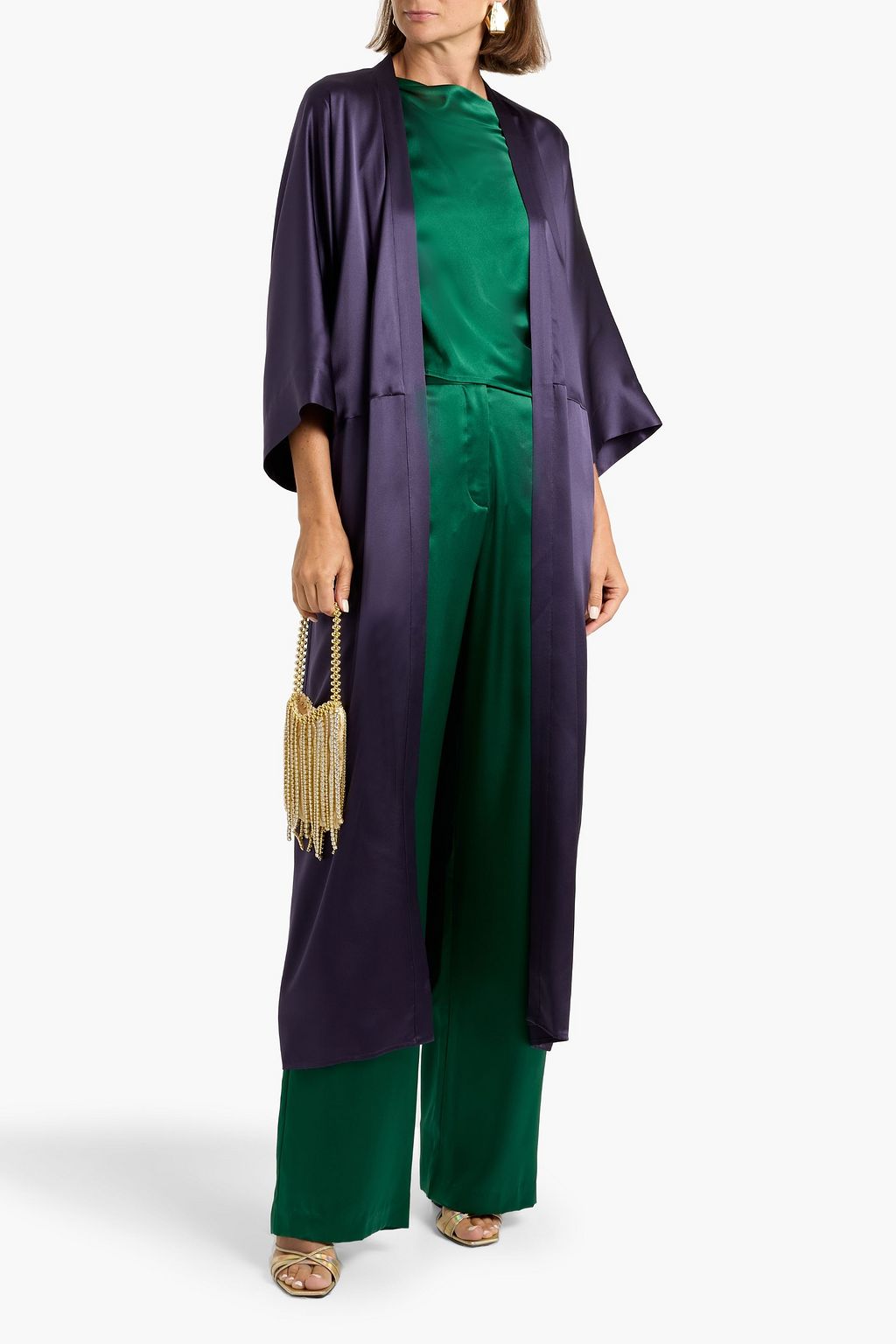 THE SEI Silk-satin kimono