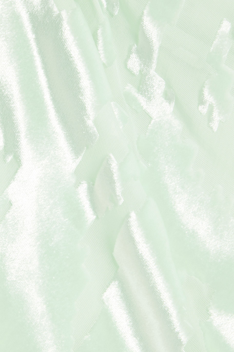 The Sei One-shoulder Draped Devorã©-velvet Top In Green