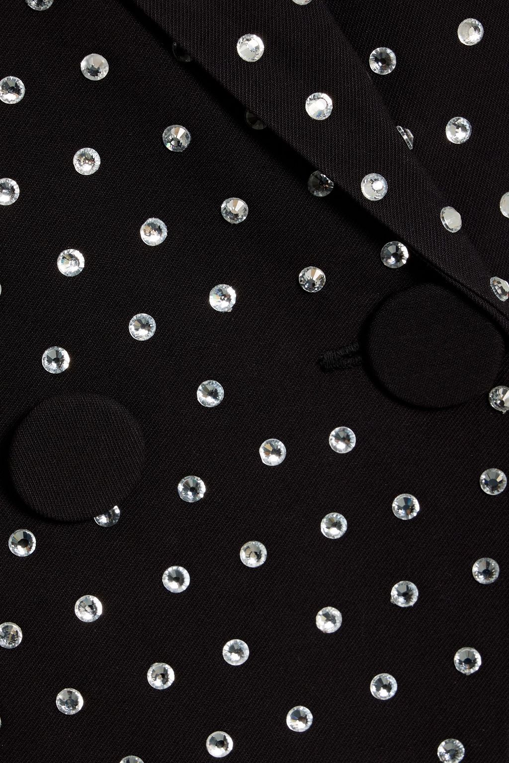 THE SEI Double-breasted crystal-embellished twill blazer