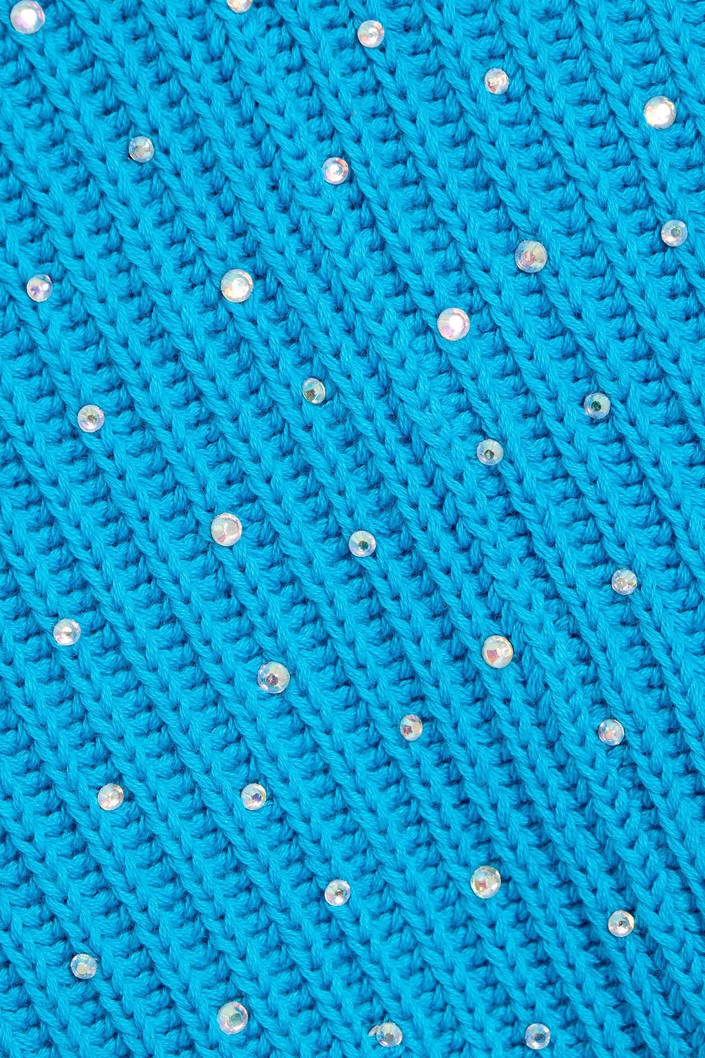 THE SEI Crystal-embellished ribbed cotton sweater