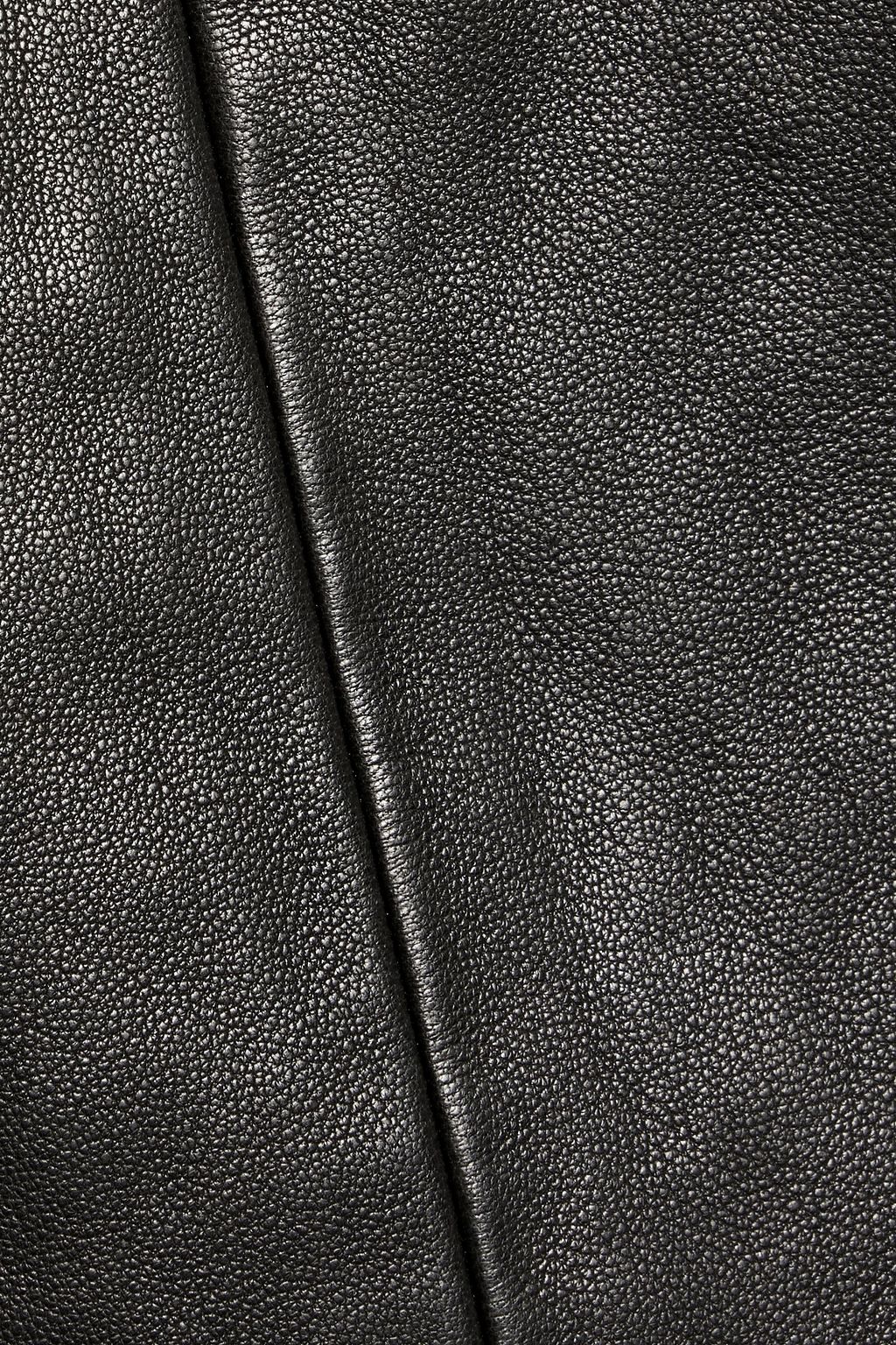 THE SEI Leather mini skirt