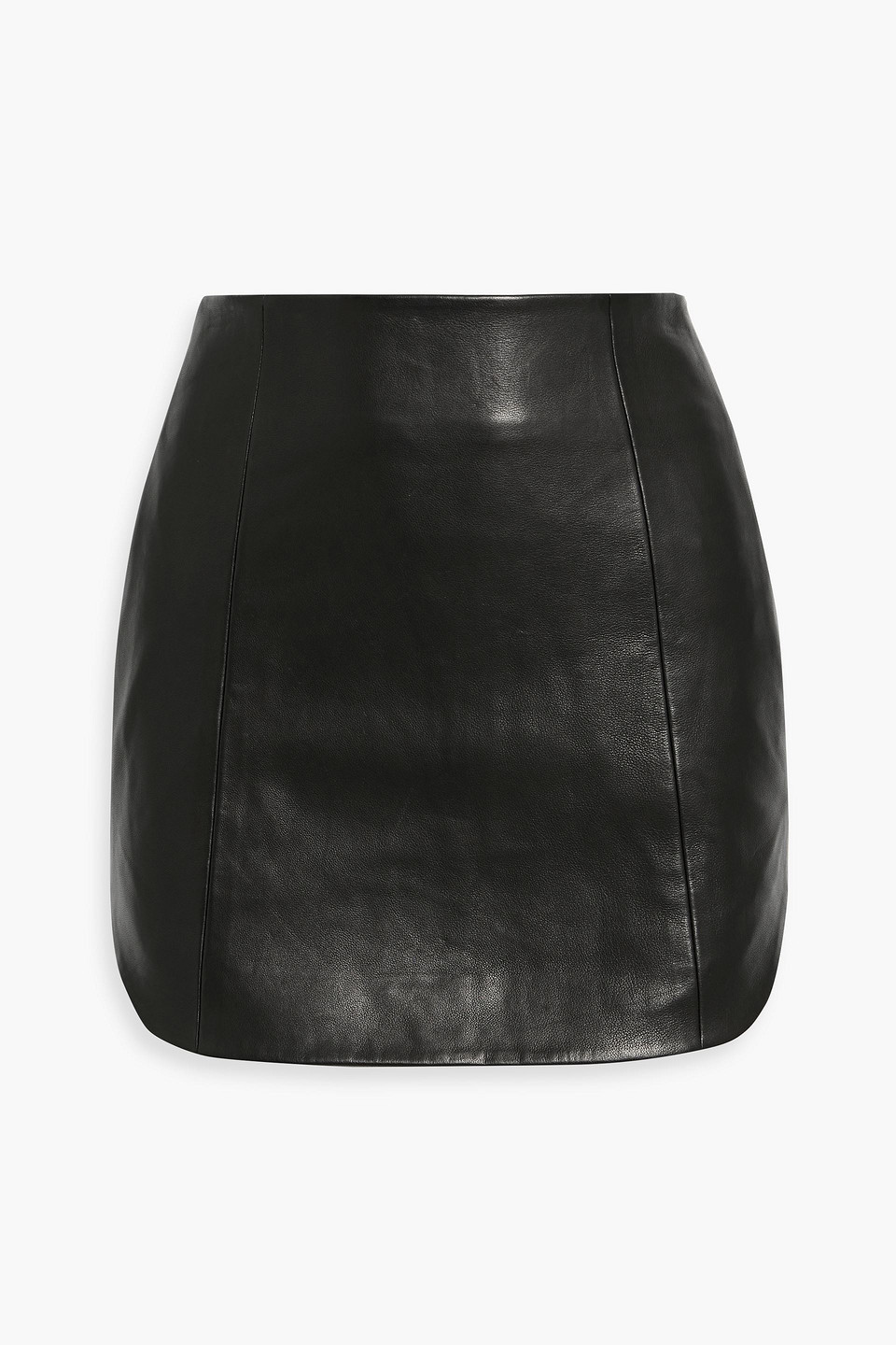 The Sei Leather Mini Skirt In Black