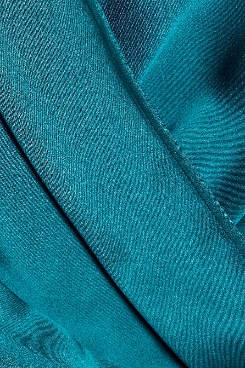 MICHELLE MASON Wrap-effect silk-satin gown