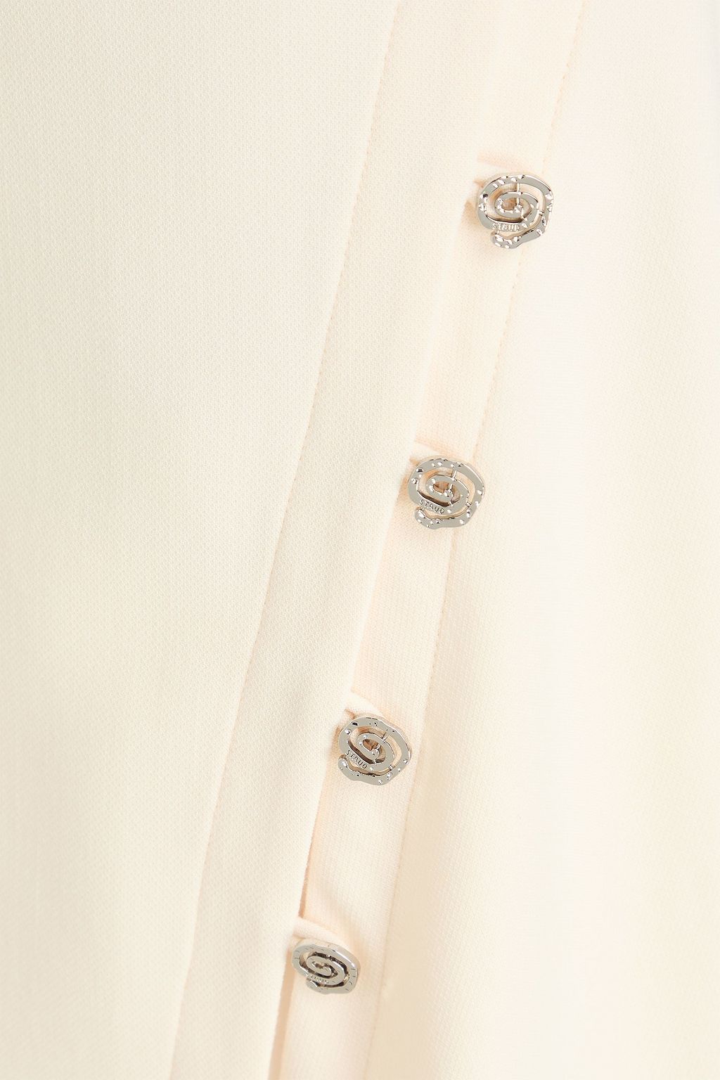 STAUD فستان زوري متوسط الطول بكم واحد من الجيرسي