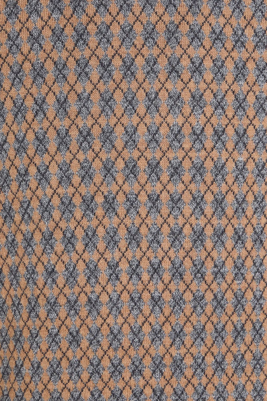 CANALI Argyle jacquard-knit merino wool sweater