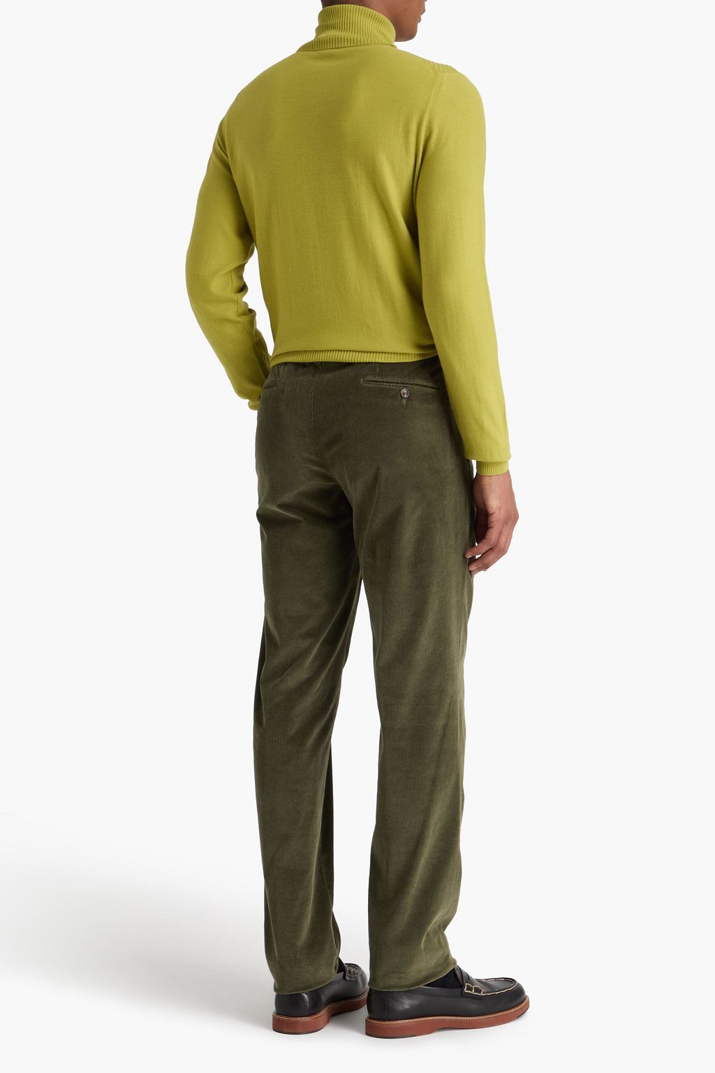 CANALI Jacquard-knit cotton-blend turtleneck sweater