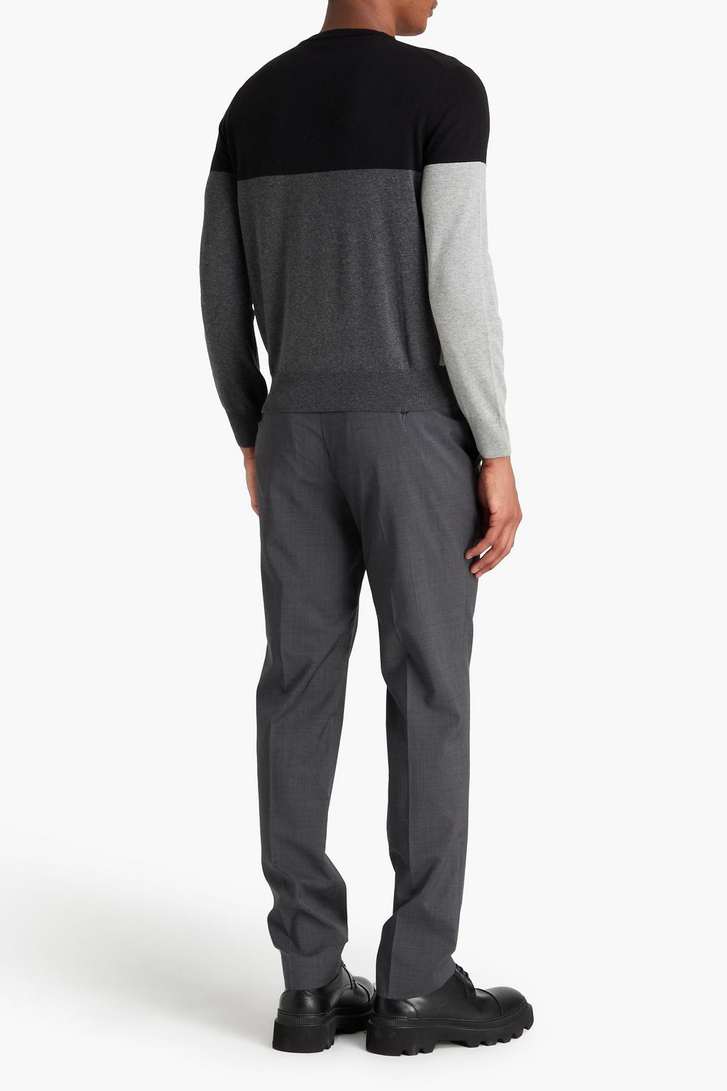 CANALI 컬러블록 니트 스웨터