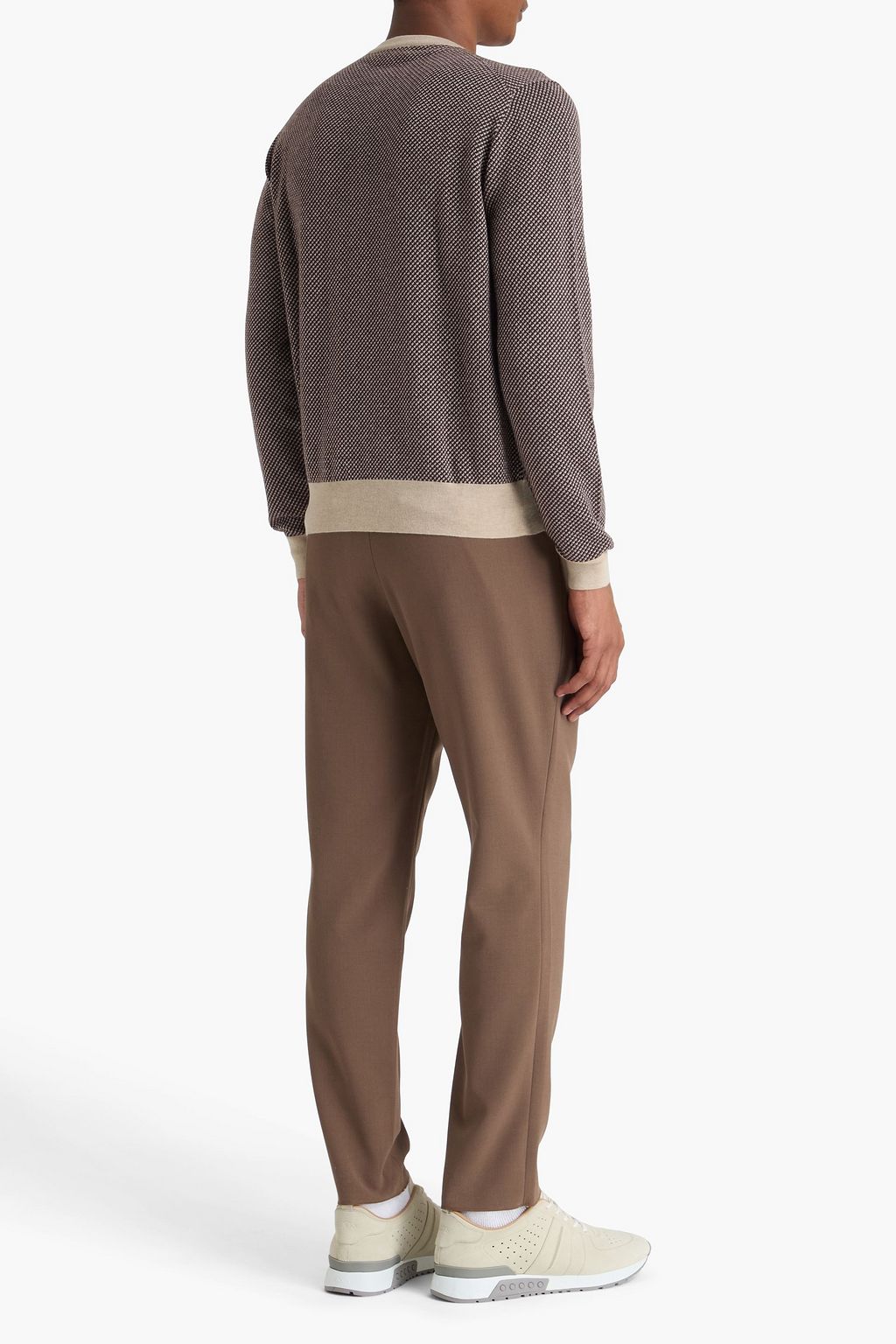 CANALI Jacquard-knit cashmere sweater