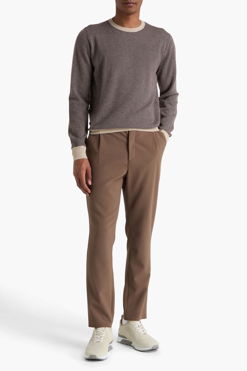 CANALI Jacquard-knit cashmere sweater
