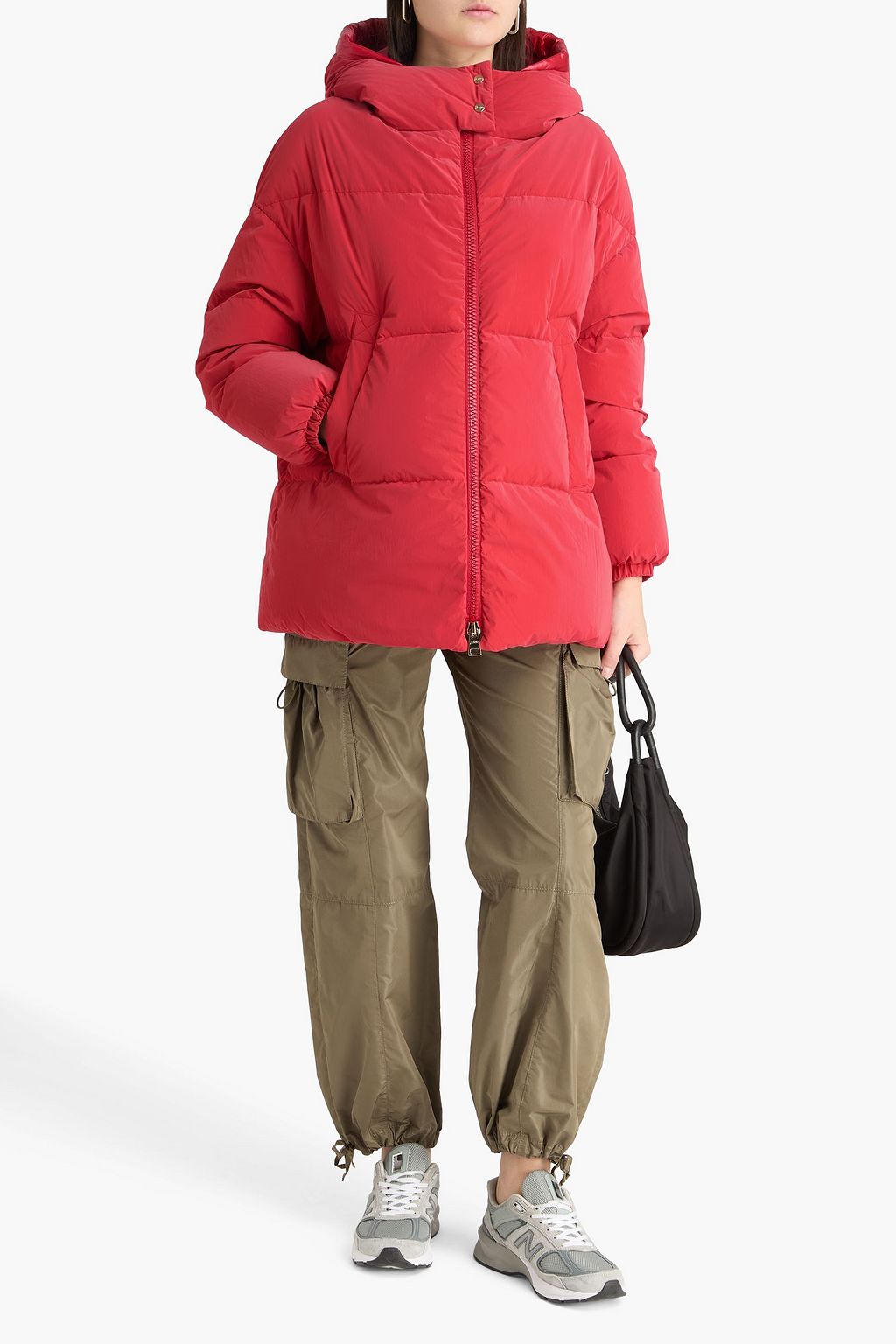 HERNO Quilted shell hooded down jacket