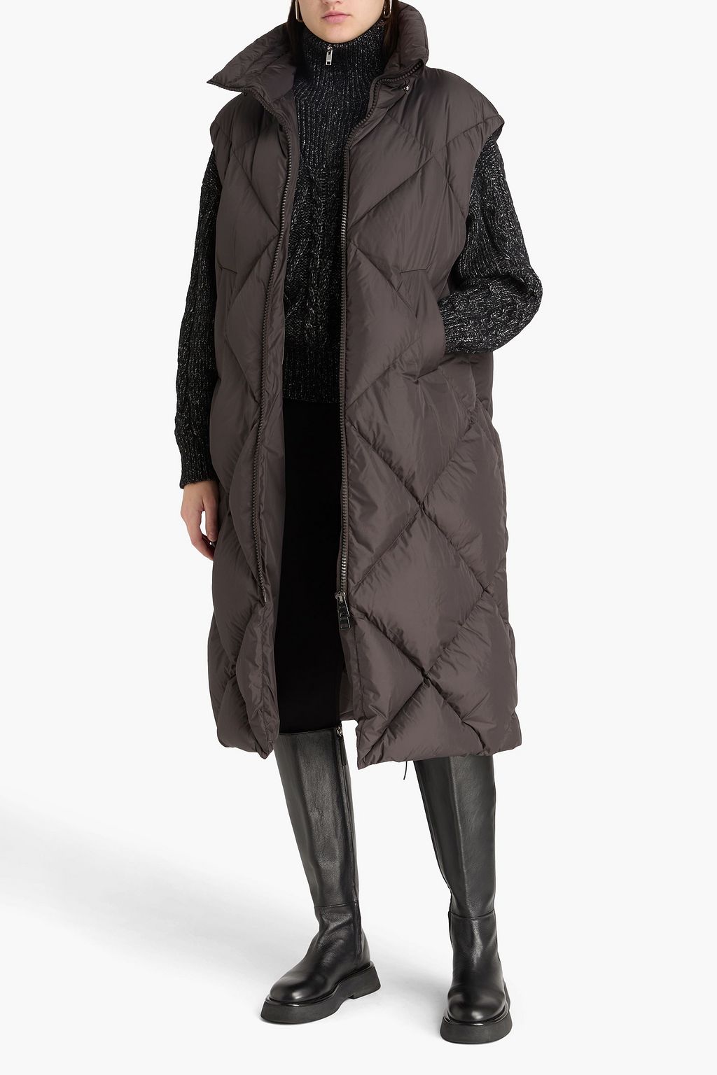 HERNO معطف مبطّن من قماش عازل ومحشو بالزغب