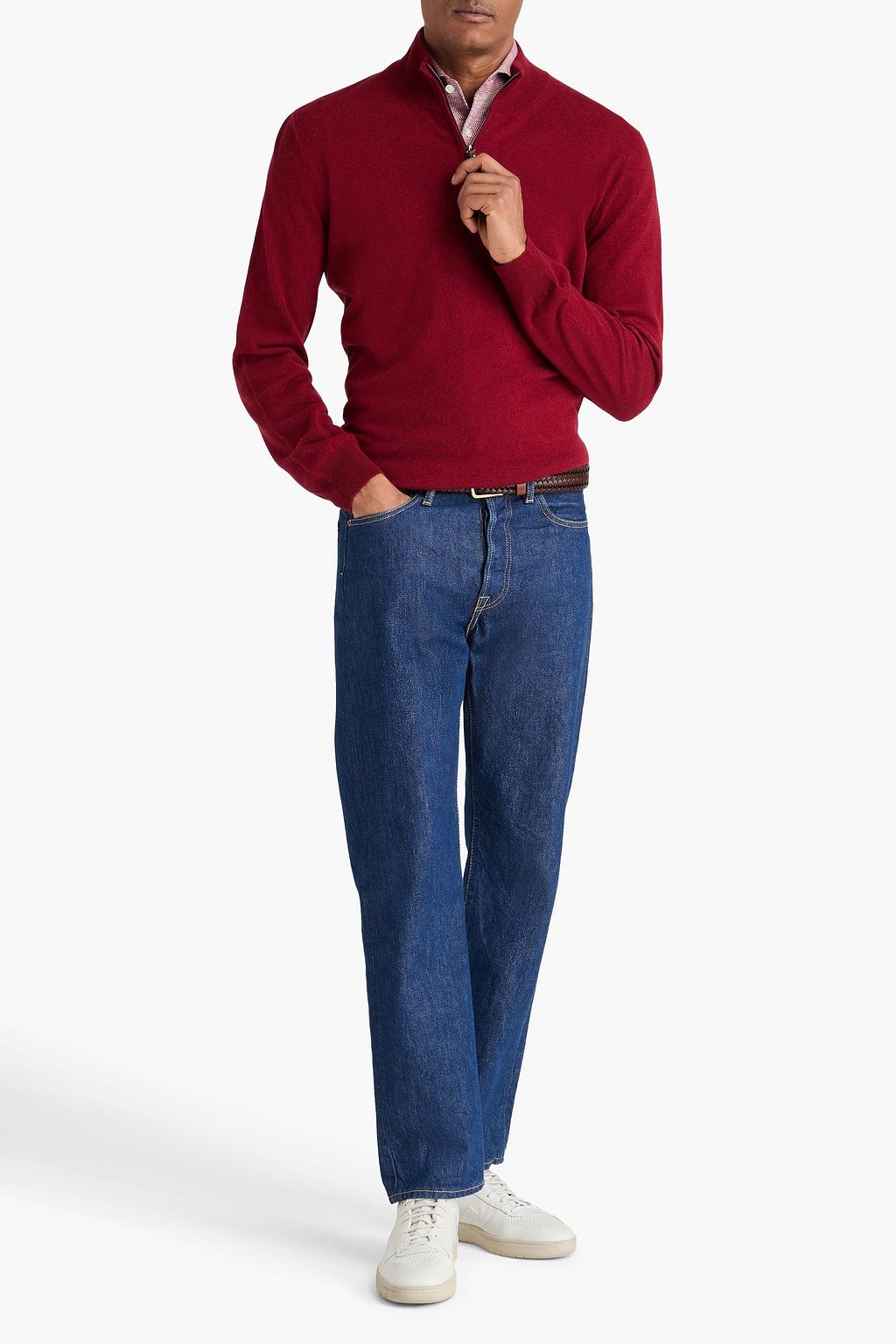 CANALI Cashmere half-zip sweater