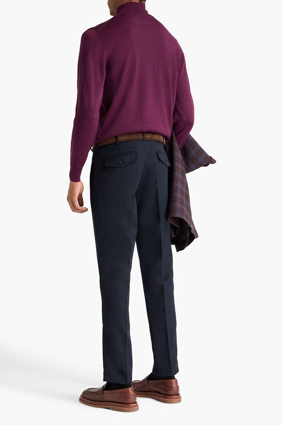  Canali - Pullover Aus Merinowolle - Lila - It 46 