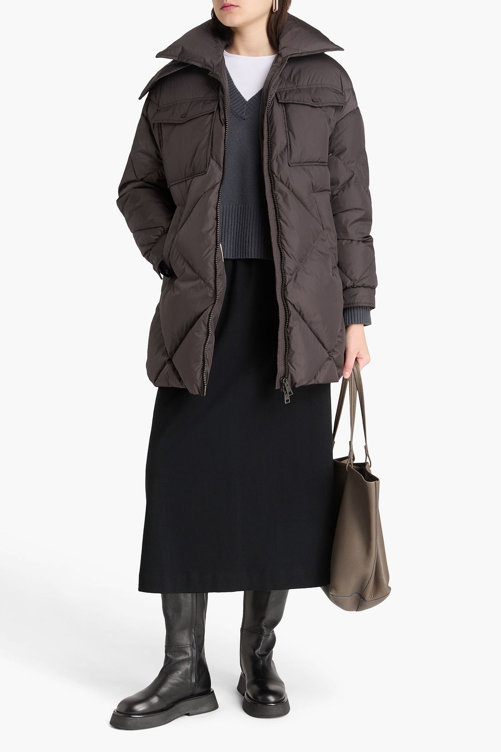 HERNO جاكيت من قماش عازل محشو بالزغب مبطّن