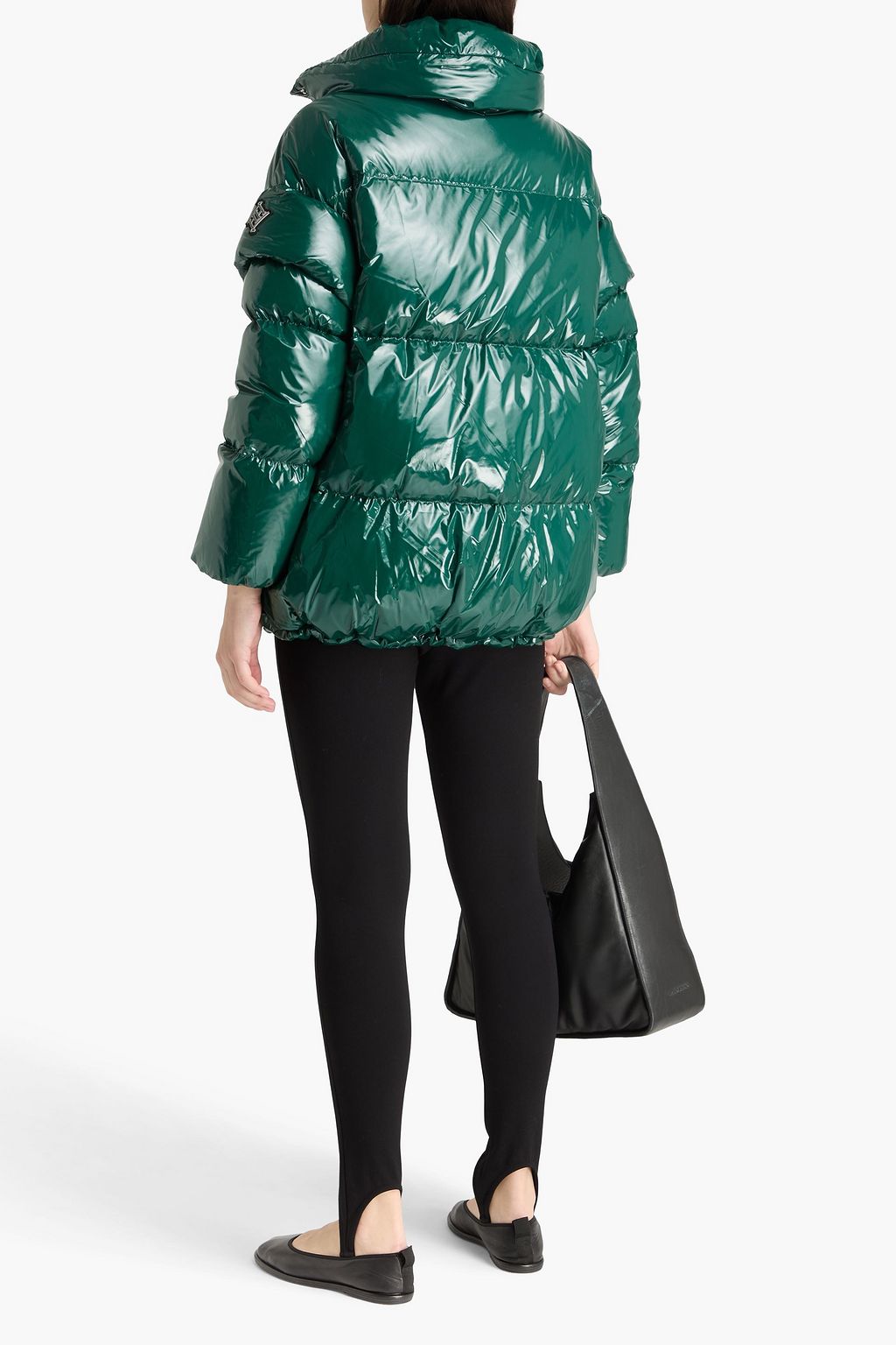 HERNO جاكيت مبطّن بالزغب من مقاوم للماء ولامع