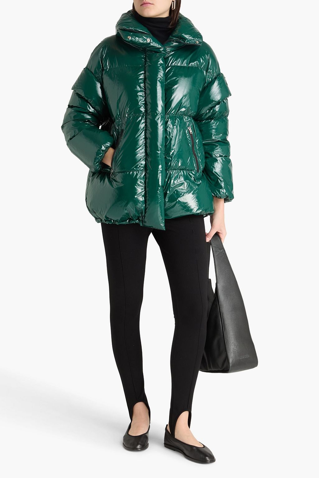 HERNO جاكيت مبطّن بالزغب من مقاوم للماء ولامع