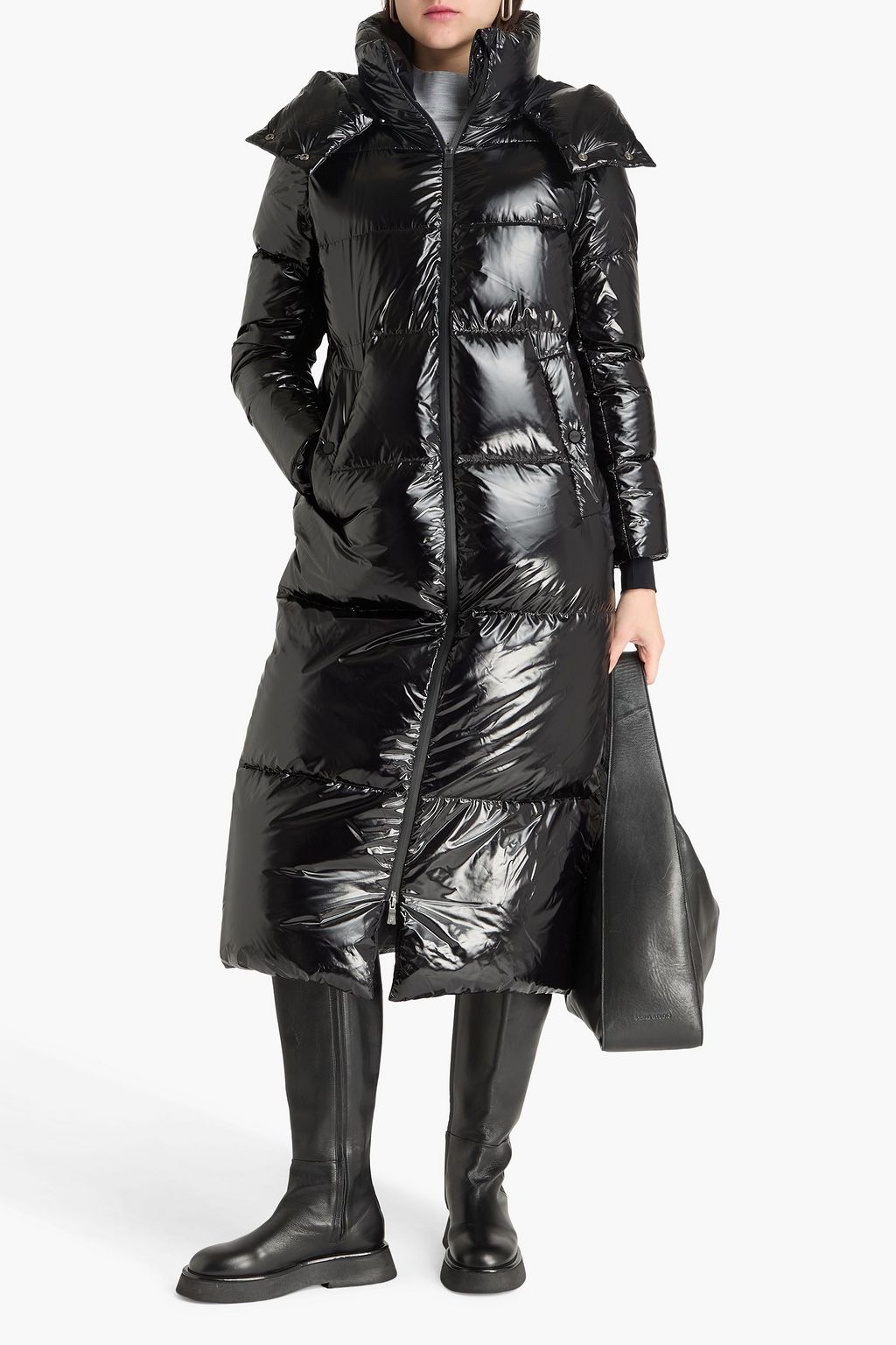 HERNO Quilted shell hooded down coat