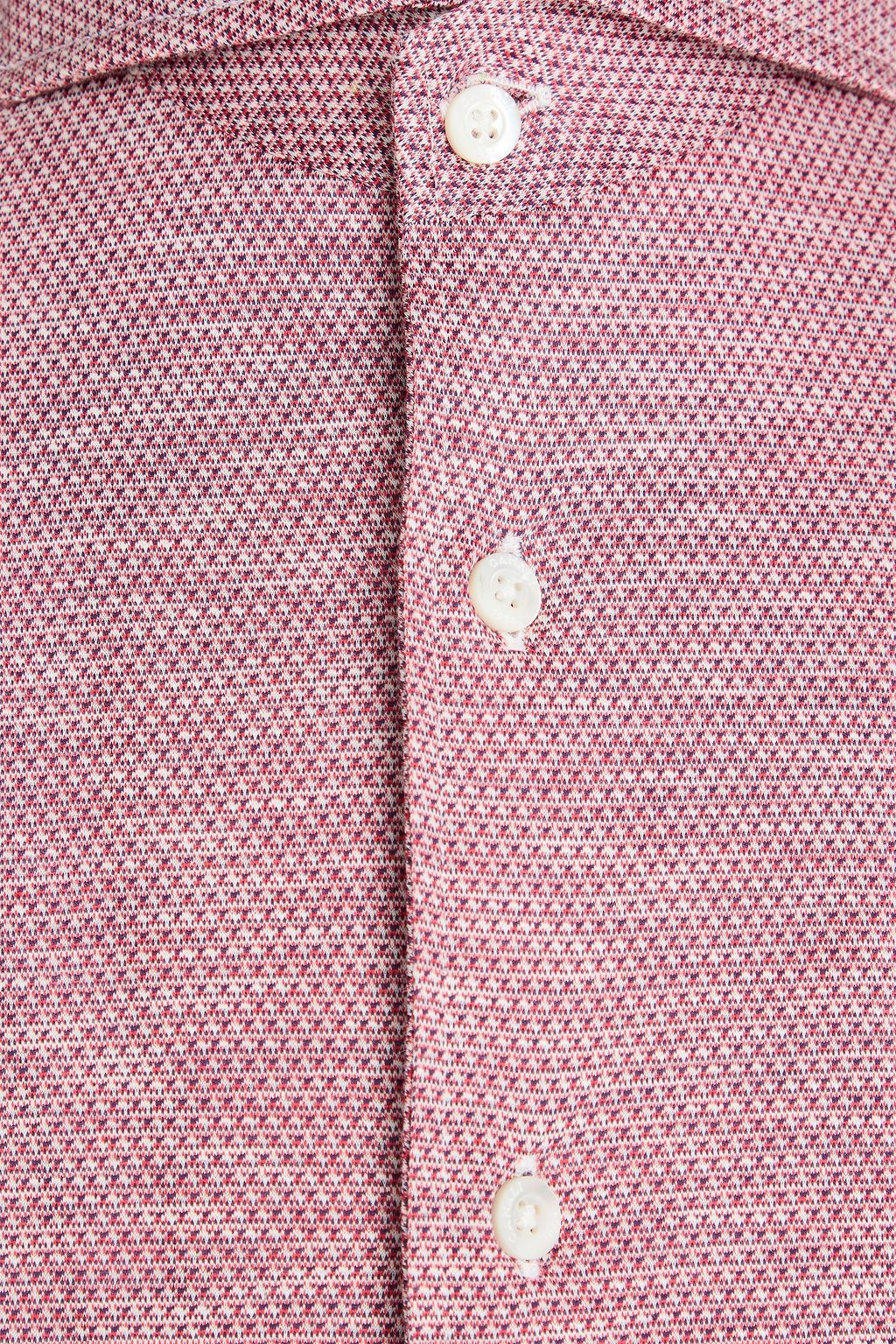 CANALI Printed cotton-jersey shirt