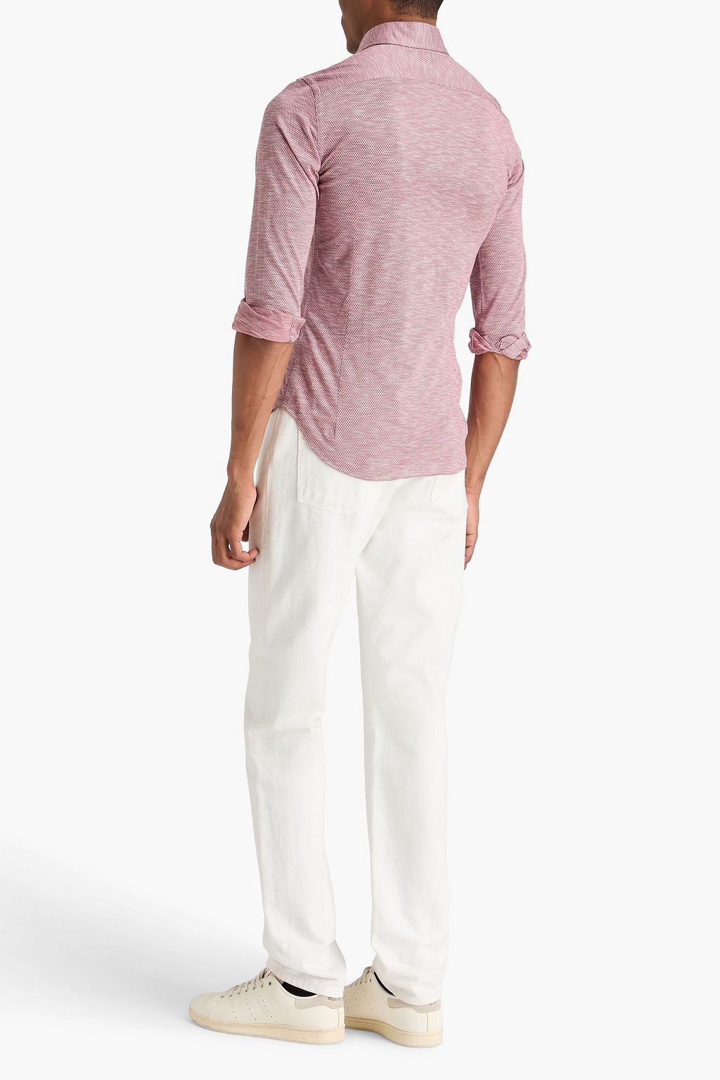 CANALI Printed cotton-jersey shirt