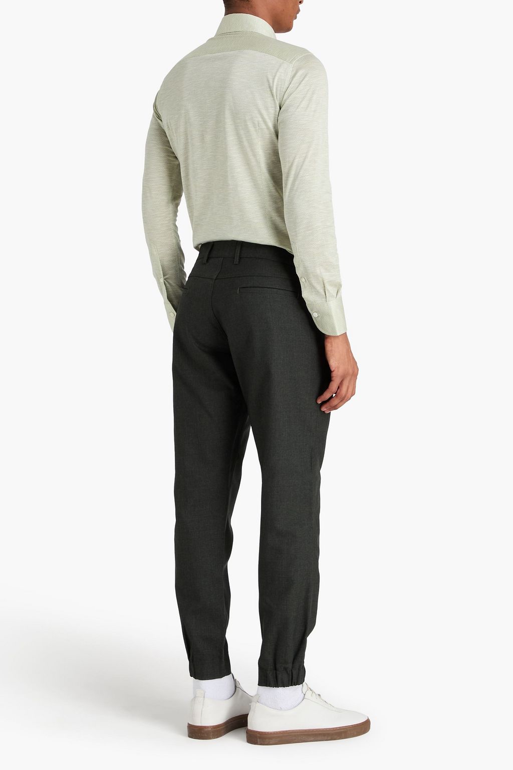 CANALI Printed cotton-jersey shirt