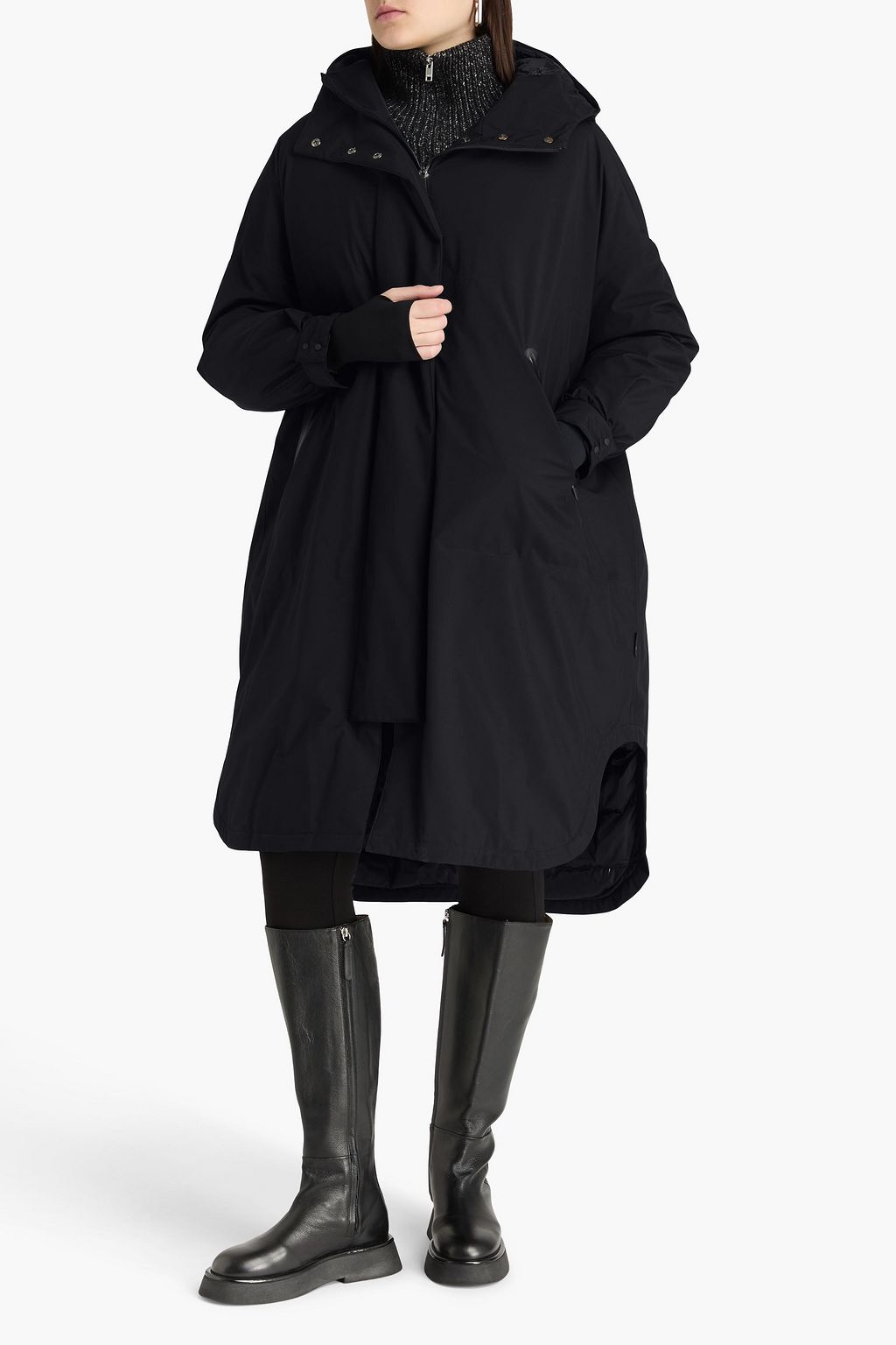 HERNO Shell hooded down coat