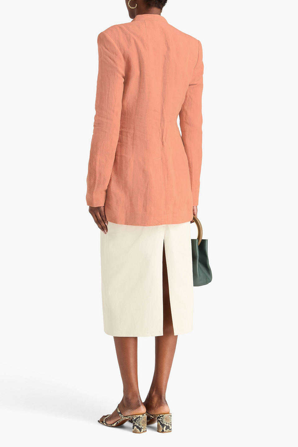  Tove - Linen Blazer - Orange - Fr 34 
