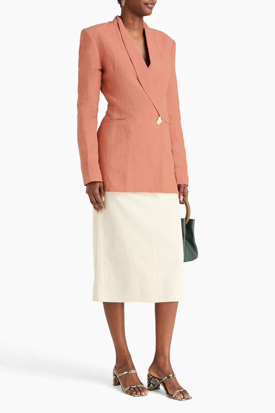  Tove - Linen Blazer - Orange - Fr 34 