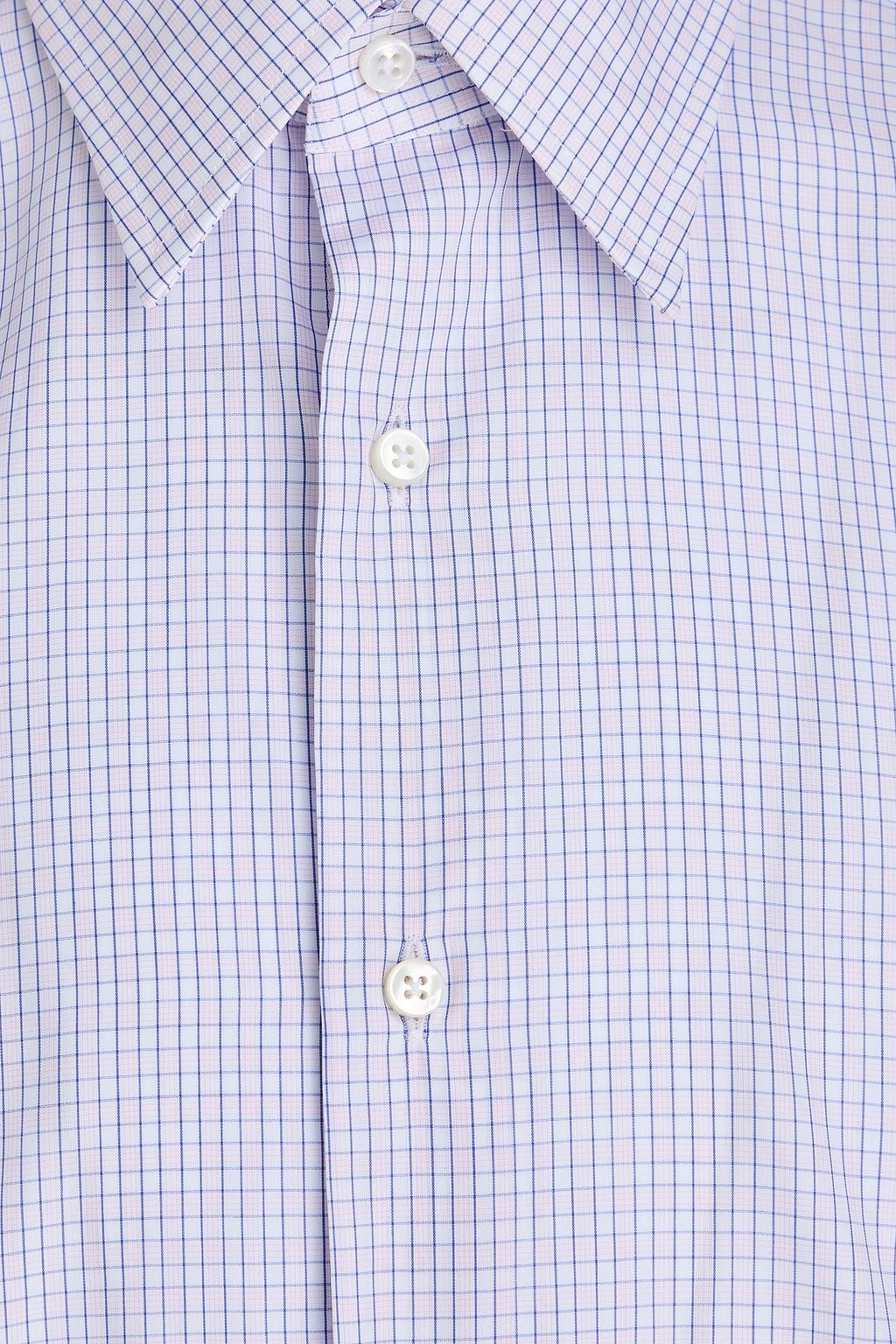 CANALI Checked cotton-poplin shirt