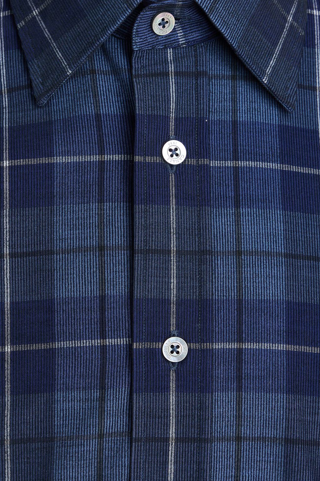 CANALI Checked cotton shirt